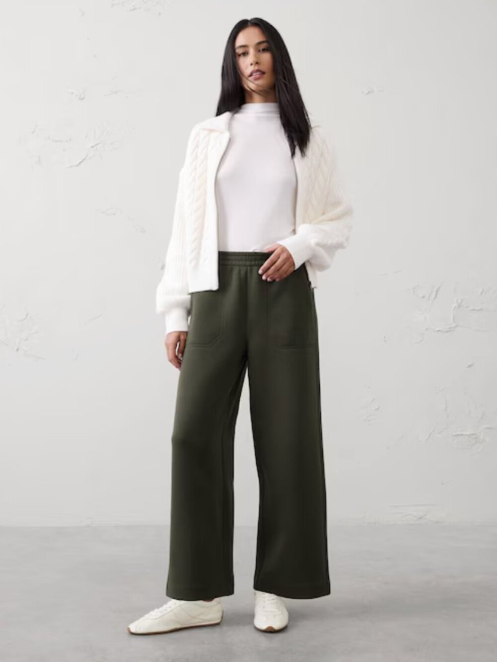 Weekender Wide-Leg High-Rise Ankle Pant BR Med
